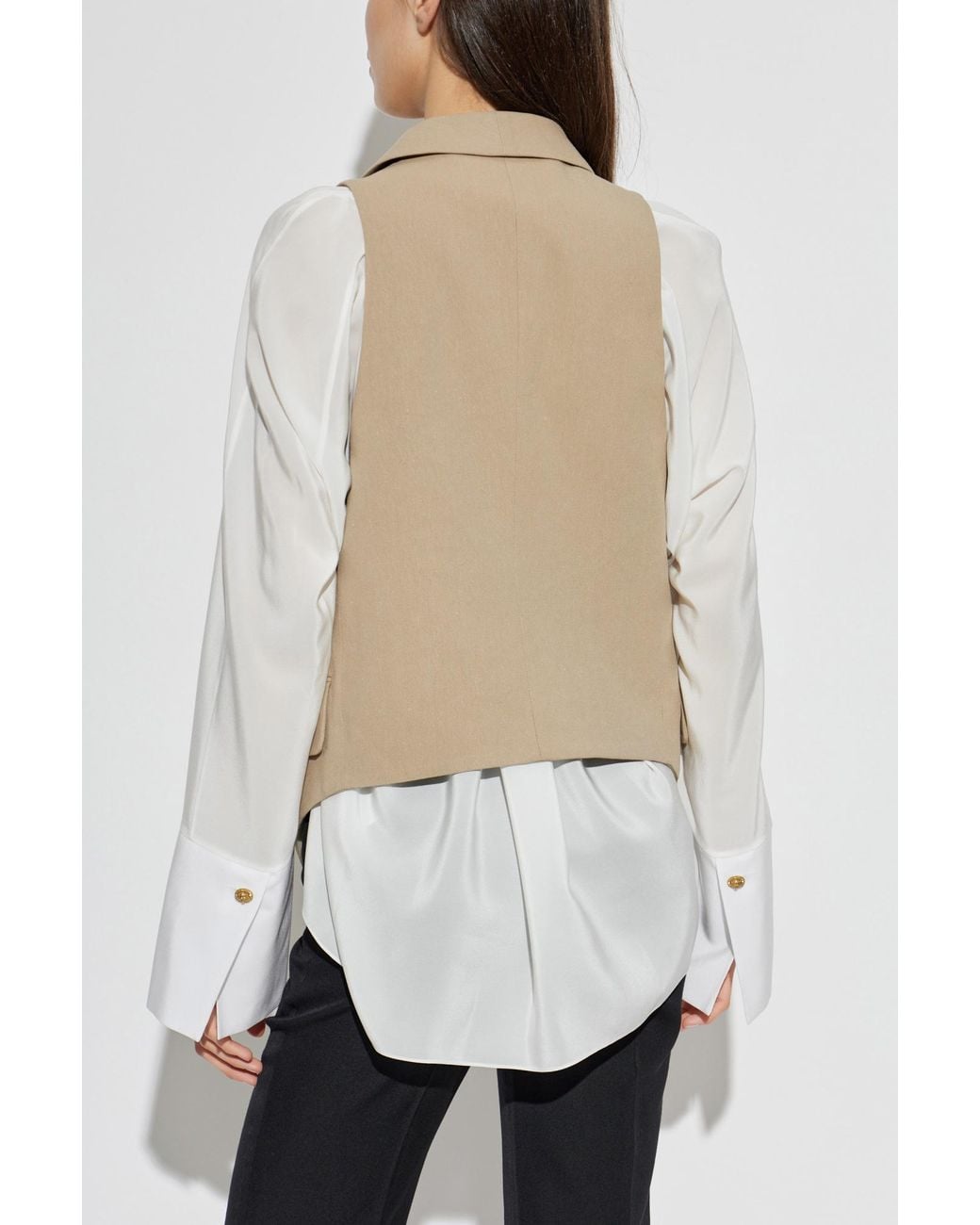 Balmain Natural Asymmetrical Vest