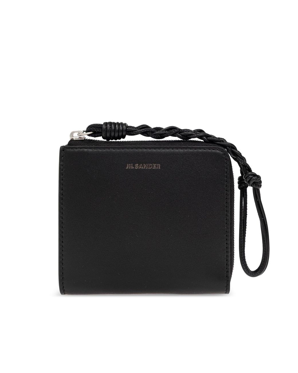 Jil Sander Black Logo Leather Wallet for men