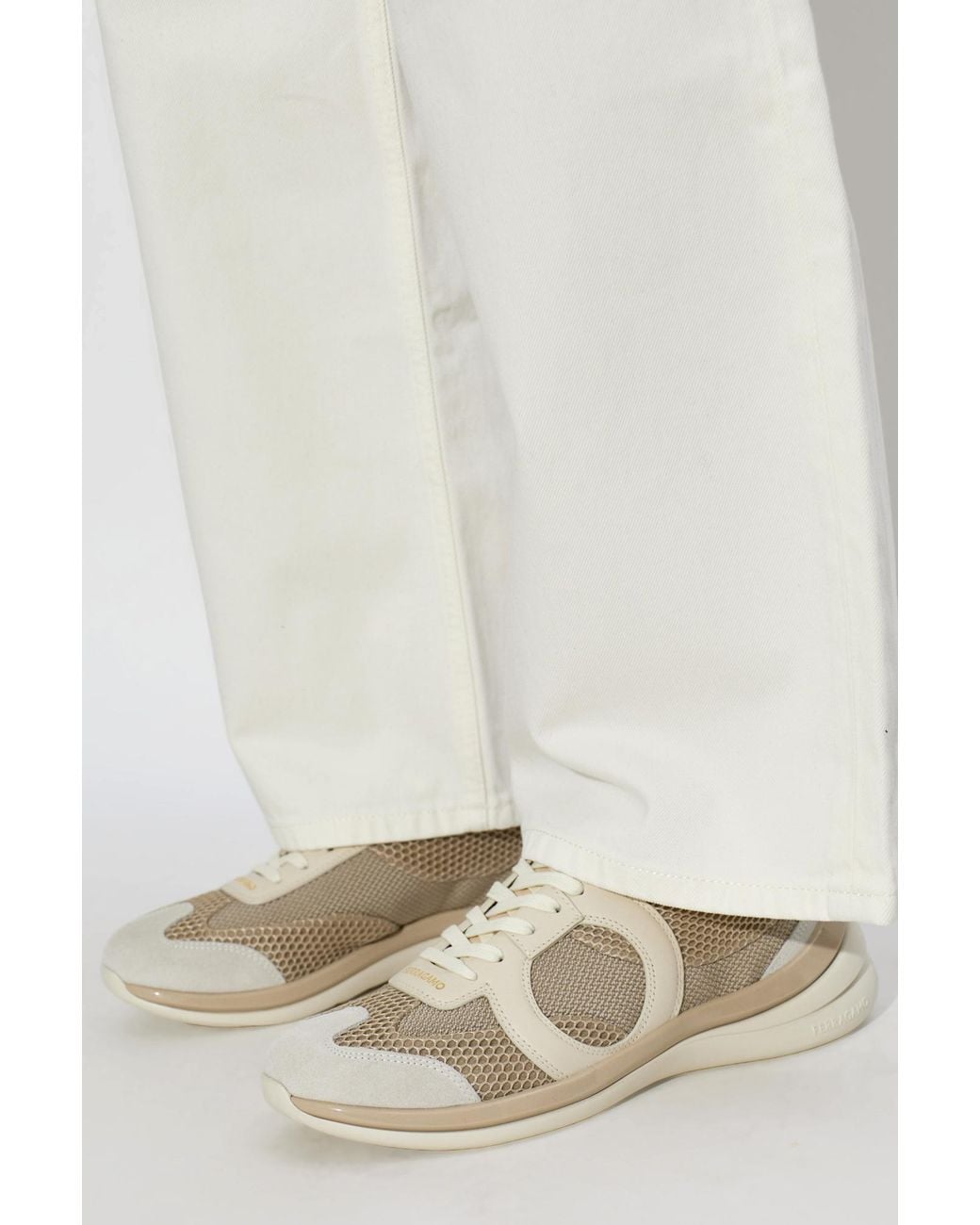 Ferragamo Natural "Timothe" Sports Shoes