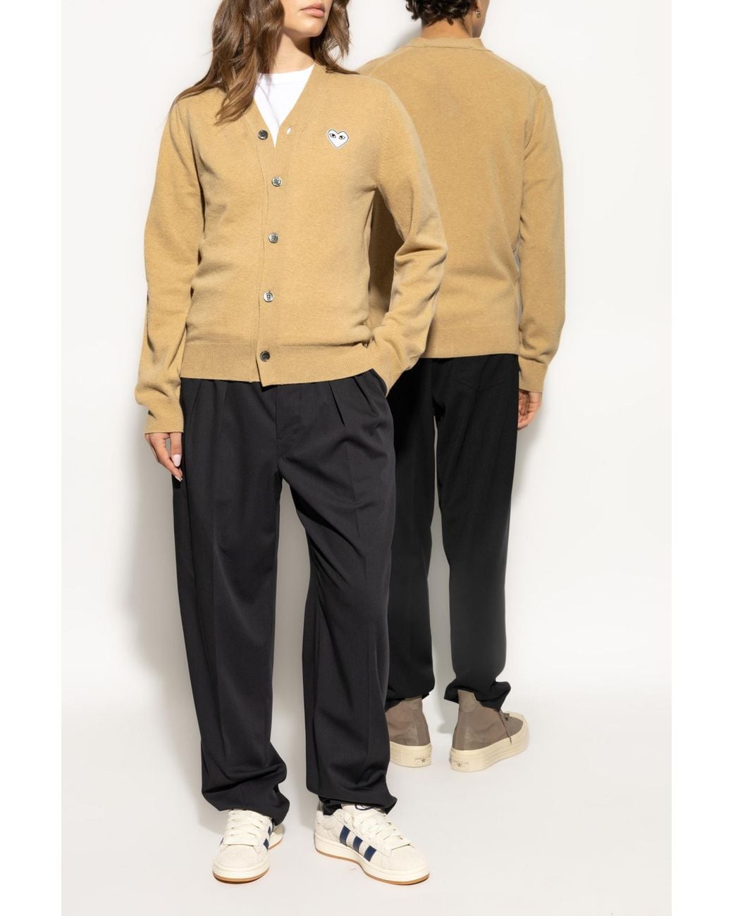 COMME DES GARÇONS PLAY Natural Wool Cardigan for men