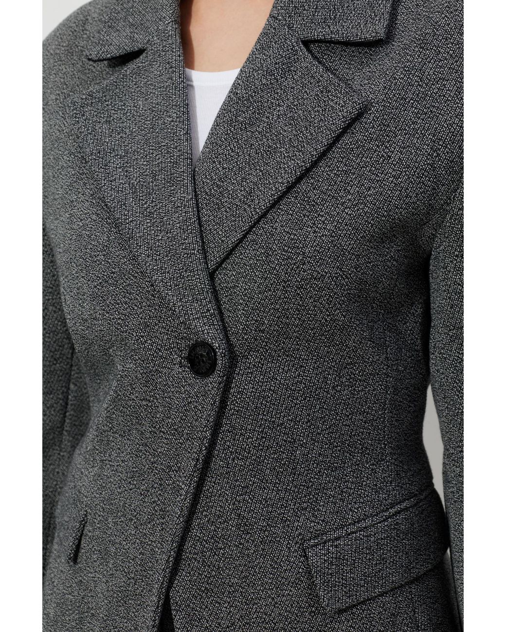 Ganni Gray Blazer With Pockets