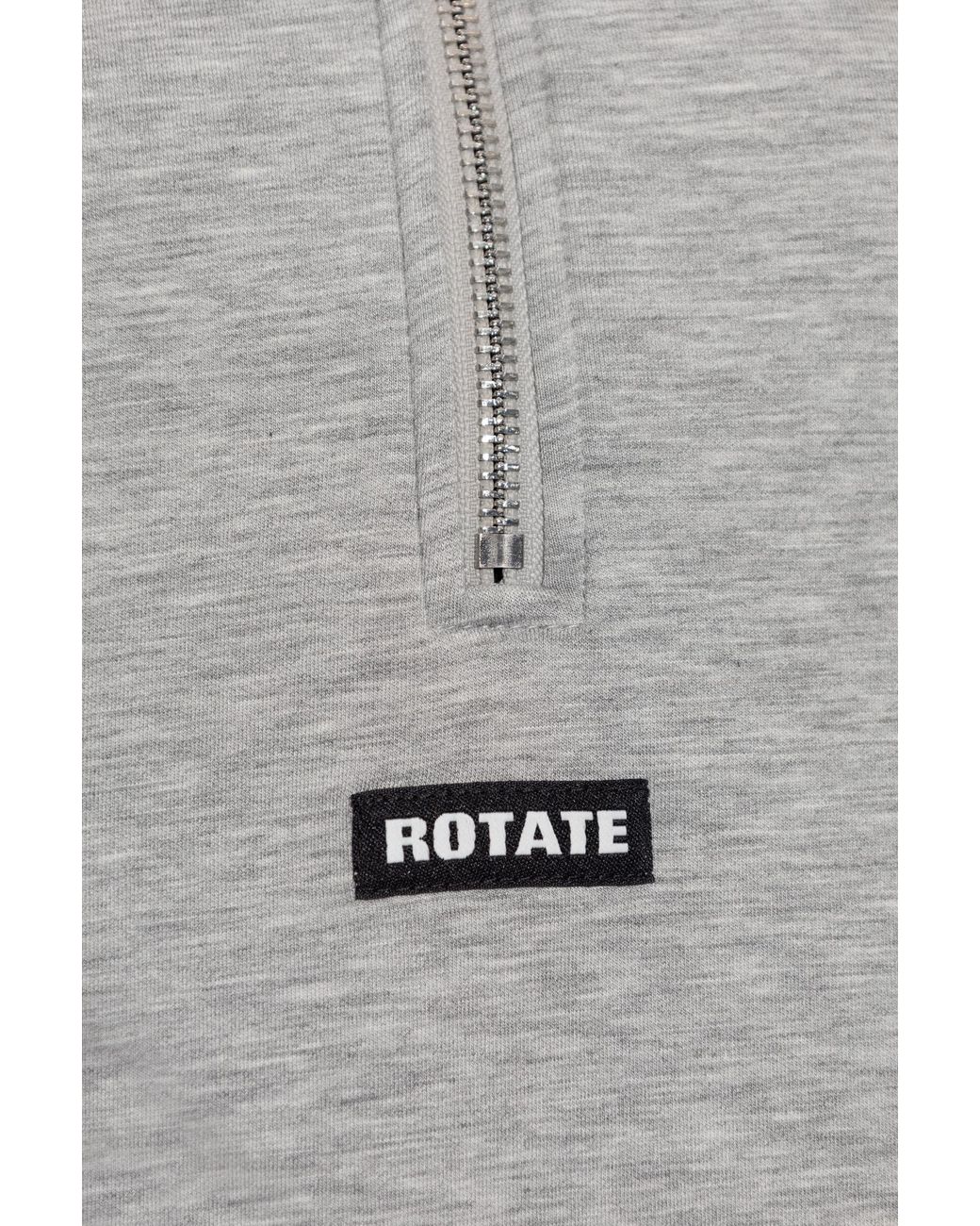 ROTATE BIRGER CHRISTENSEN Gray Sweatshirt With Logo Patch
