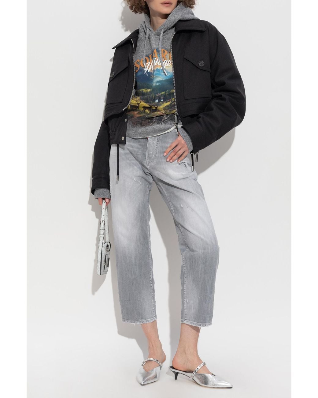 DSquared² Gray Boston Jeans