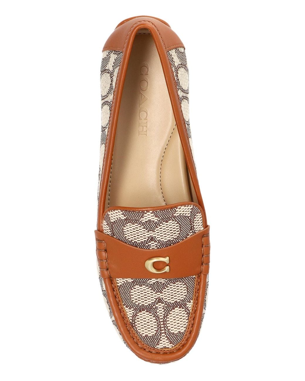 COACH モノグラムローファー ブラウン COACH Loafers With Monogram in Brown | Lyst