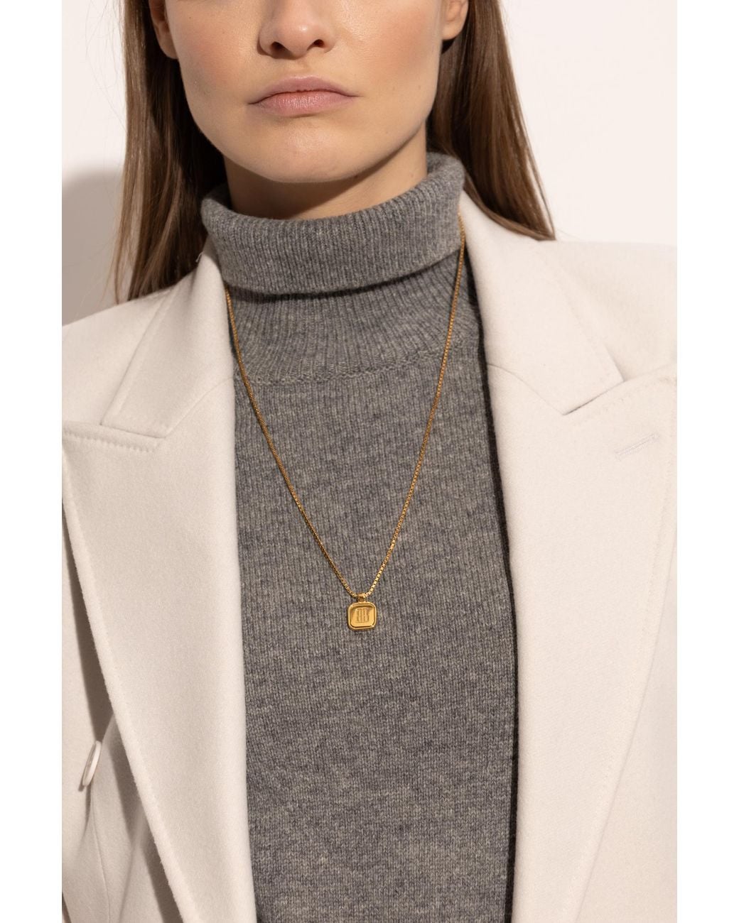 Balenciaga Metallic Brass Necklace