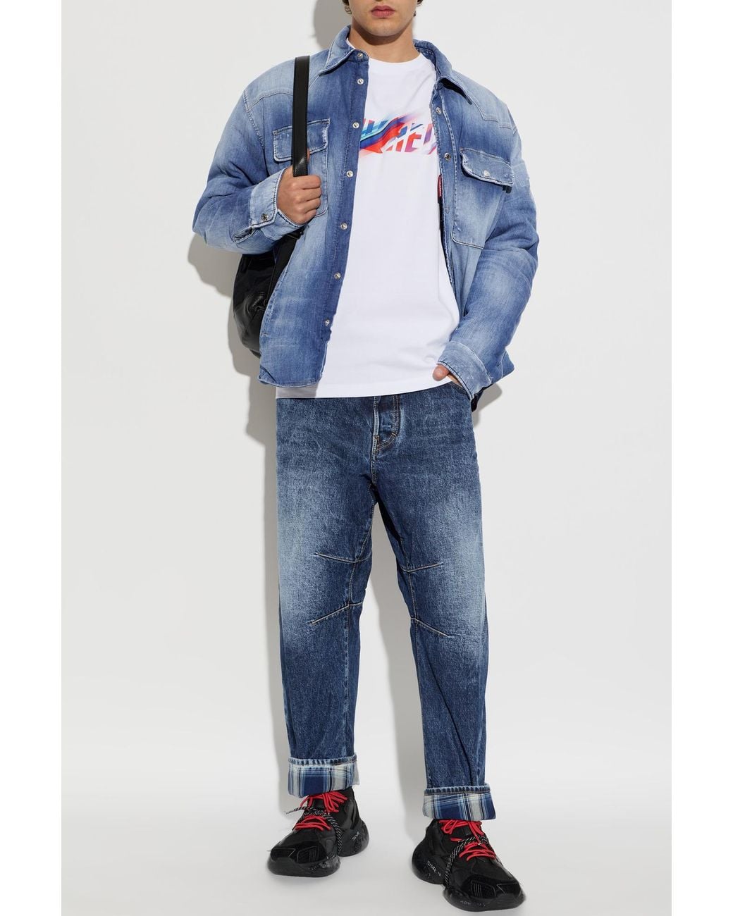 DSquared² Blue Insulated Shirt for men