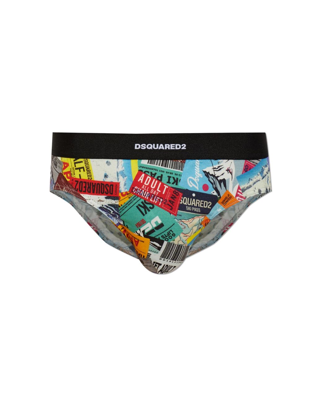 DSquared² Black Logo Briefs for men
