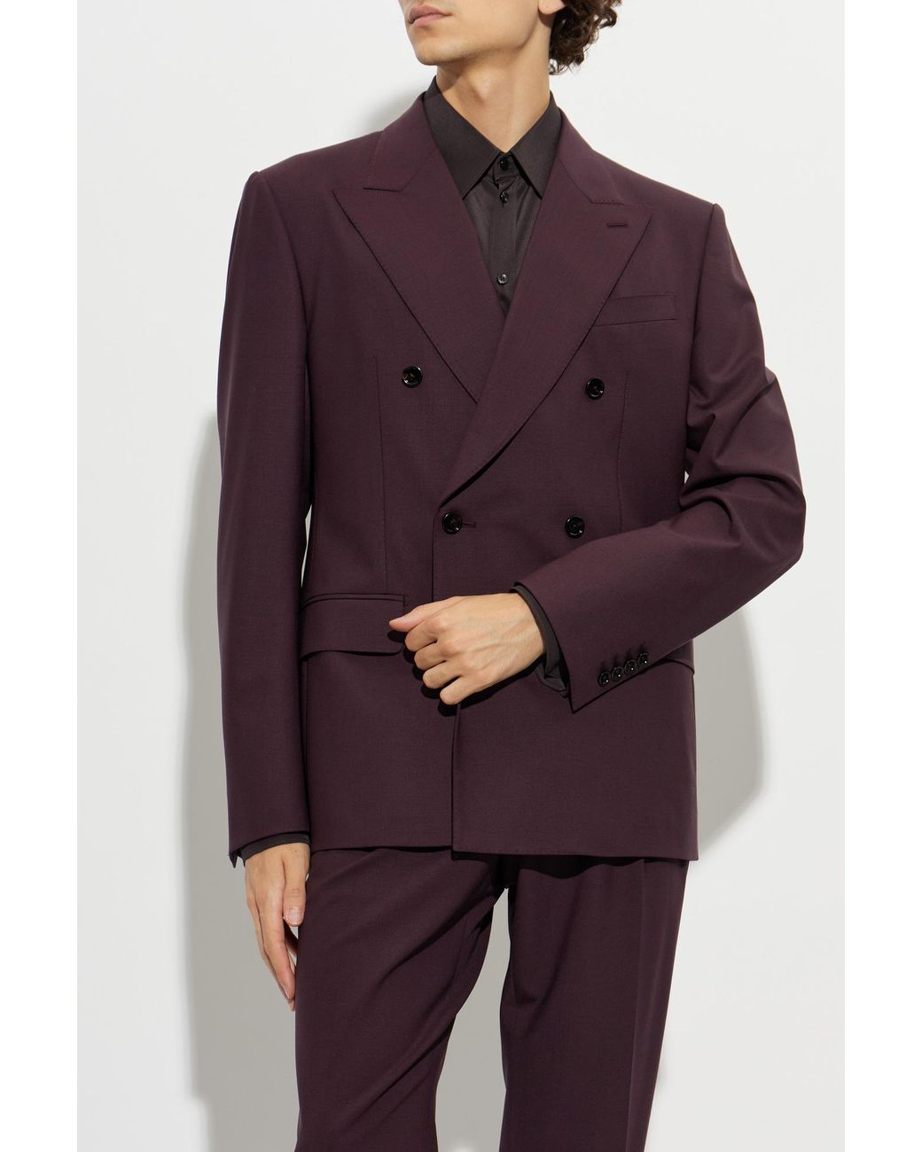 Dolce & Gabbana Black Silk Shirt With Collar for men