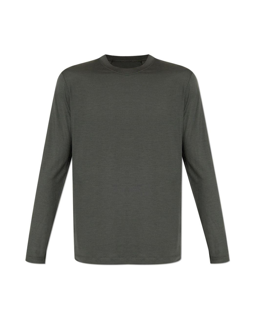 Sease Gray Wool Long-Sleeve T-Shirt for men