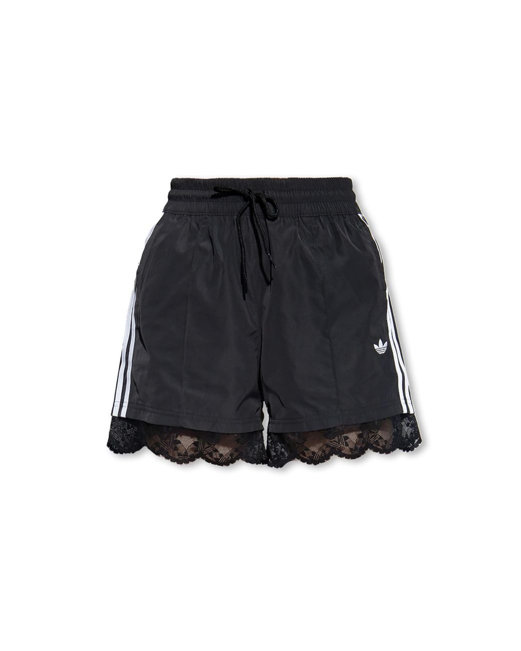 theredthread S lace up shorts black Sサイズ Terry Mid Rise Lace Up Shorts For Gym/Sports