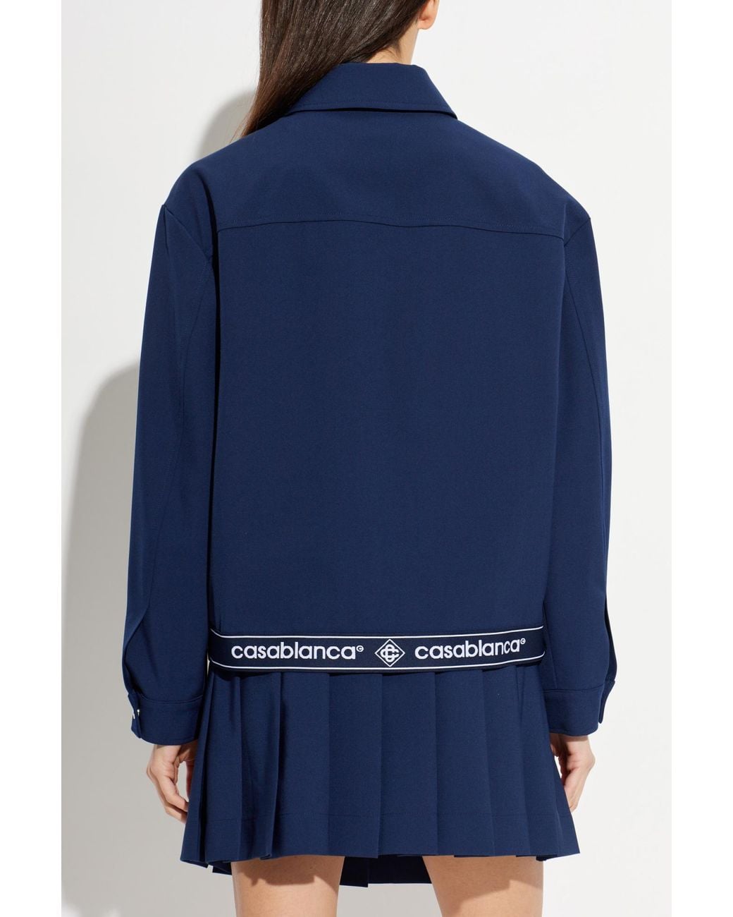 Casablanca Blue Jacket With Logo