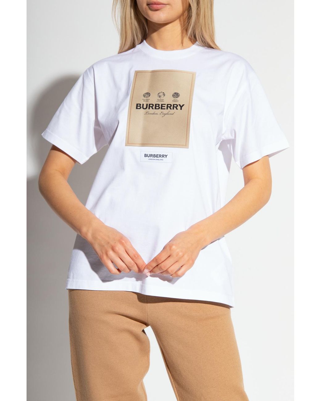Tシャツ・カットソー Burberry Carrick' T-Shirt Burberry Carrick T-shirt - White - Women | 8024629 | thebs.com