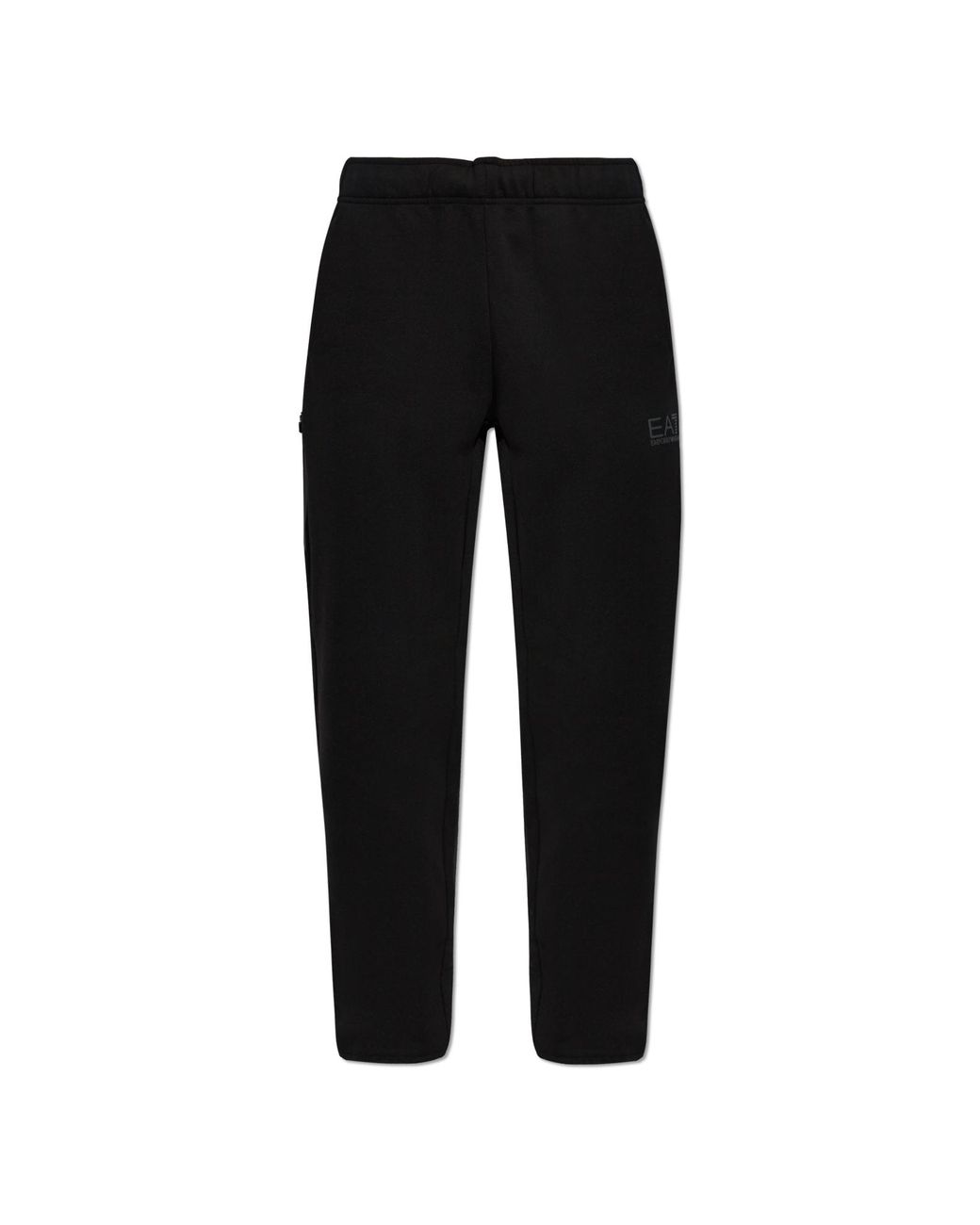 EA7 Black Sweatpants With Printed Logo for men