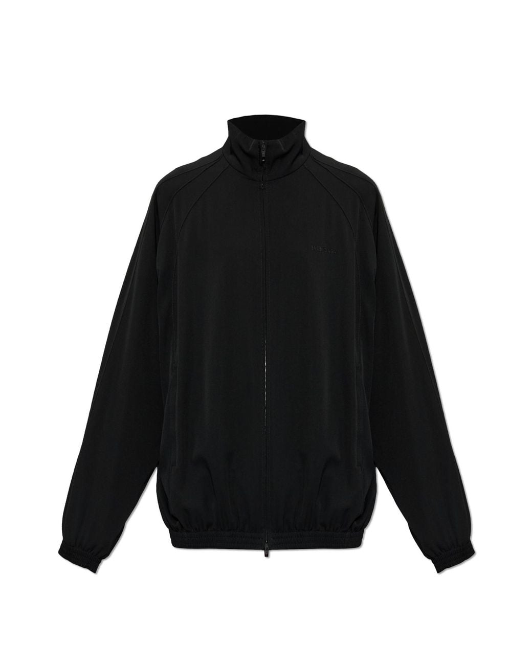 Balenciaga Black Wool Jacket With Stand-Up Collar for men