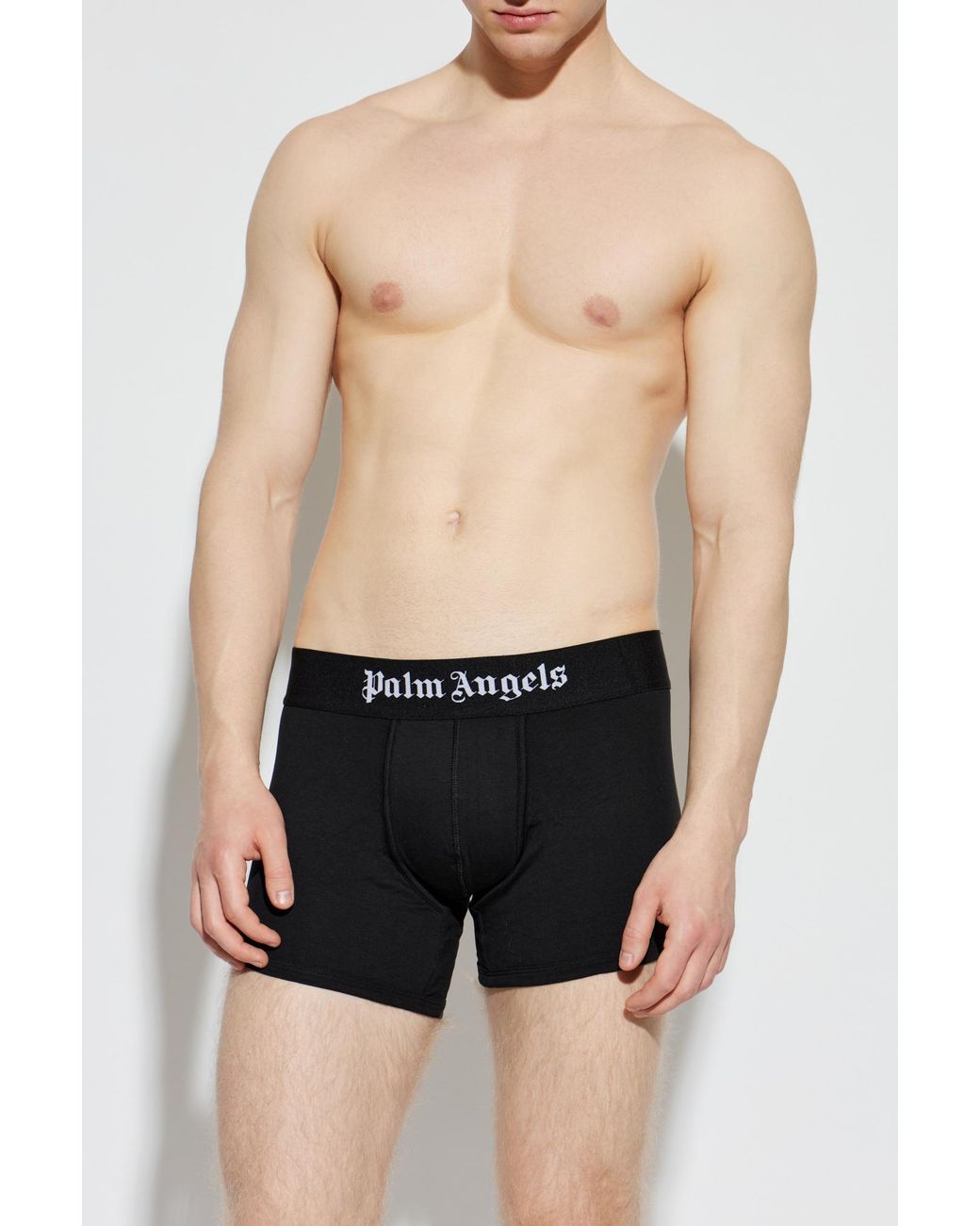 Palm Angels Black Three-Pack Of Boxers With Logo for men