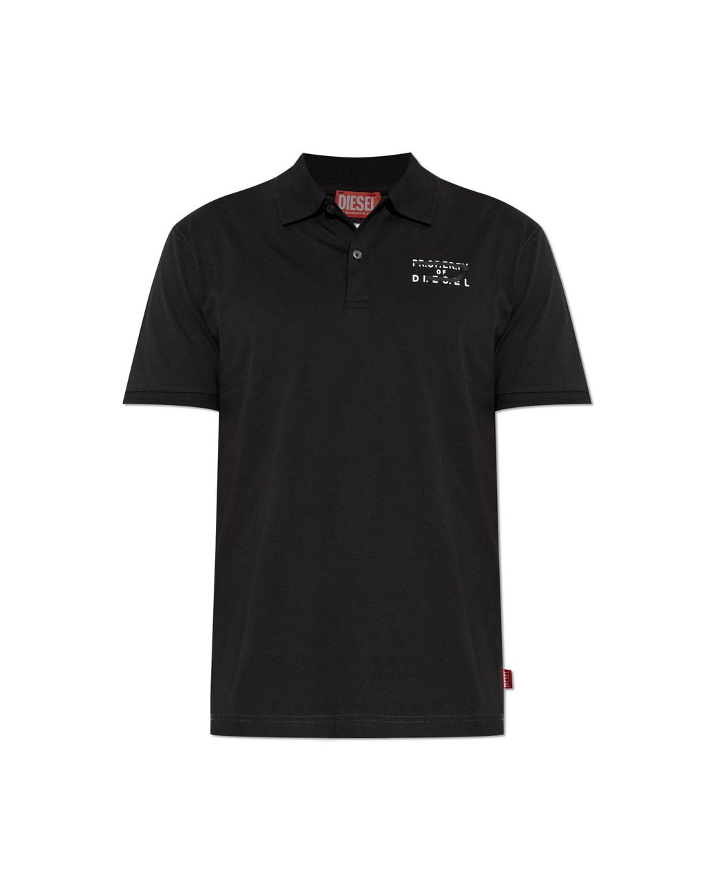 DIESEL Black Polo 'T-Rejust-V2' for men