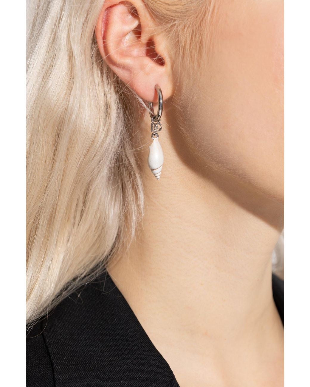 Dolce & Gabbana Blue Single Earring With Pendant