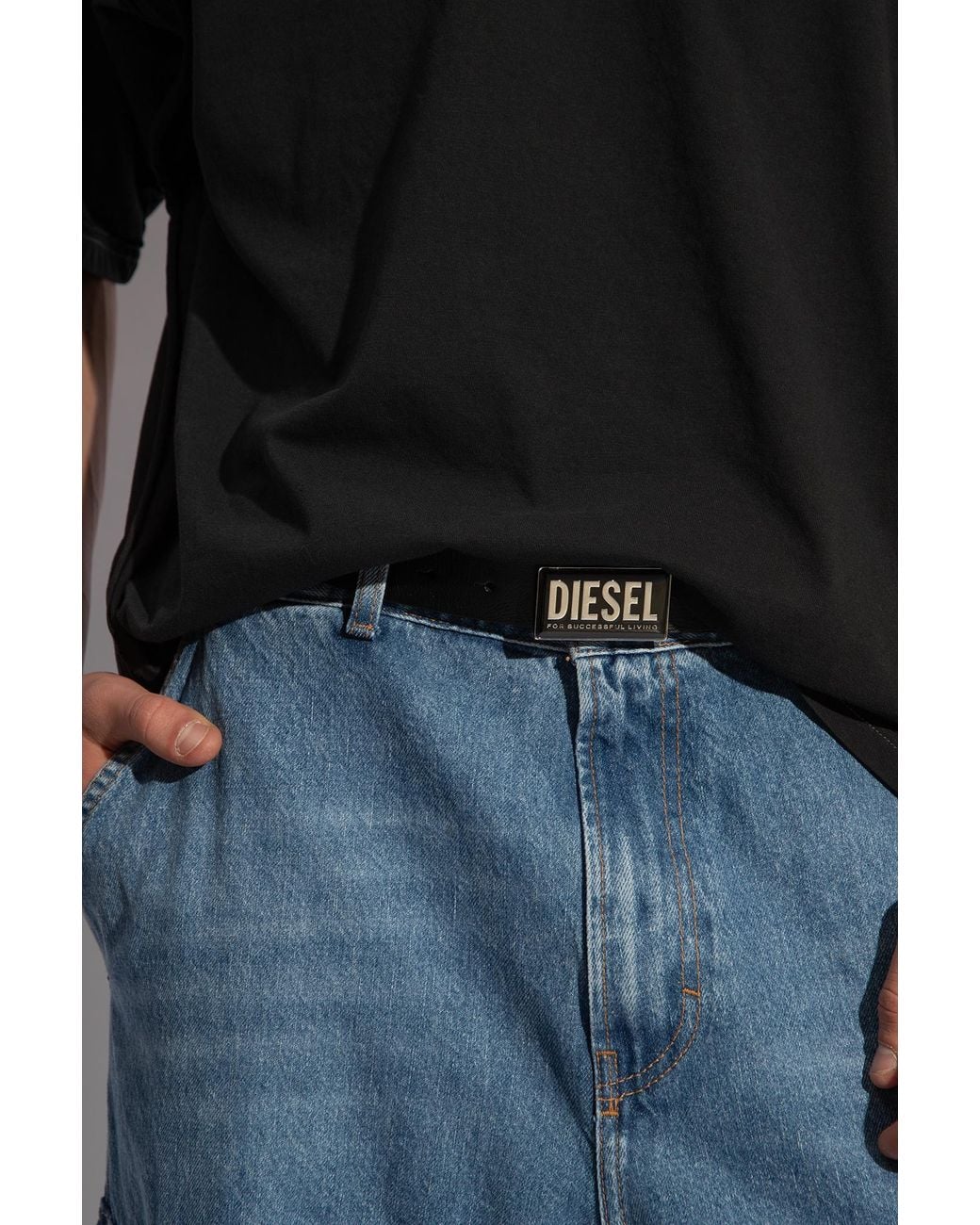 DIESEL Black 'B-Glossy Ii' Belt for men