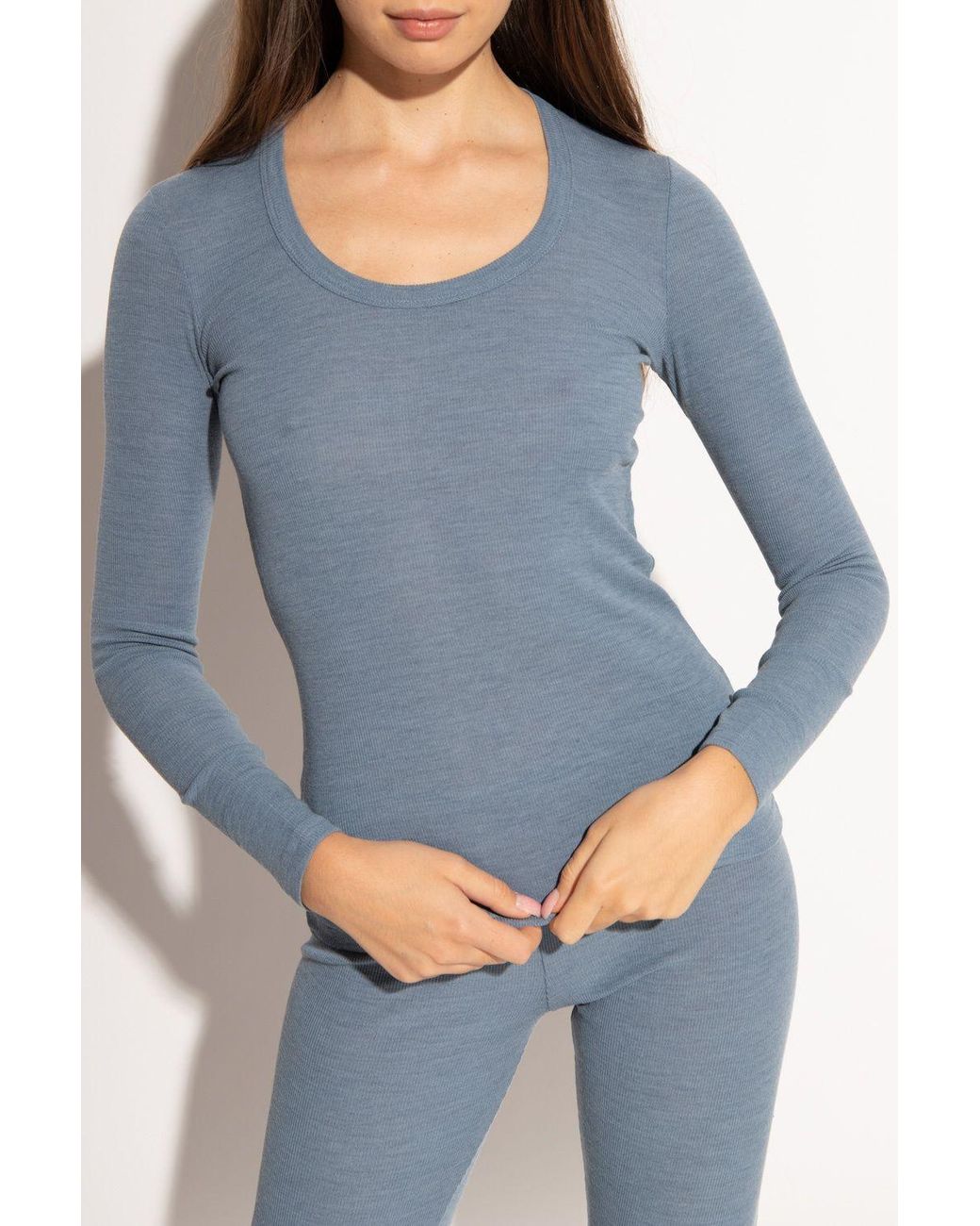 DSquared² Blue Top With Long Sleeves | Lyst