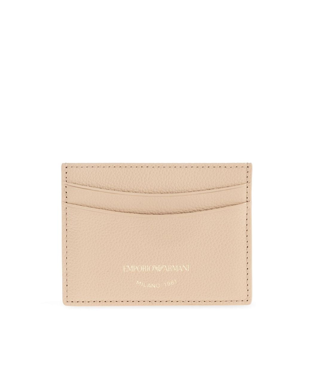 Emporio Armani Natural Leather Card Holder