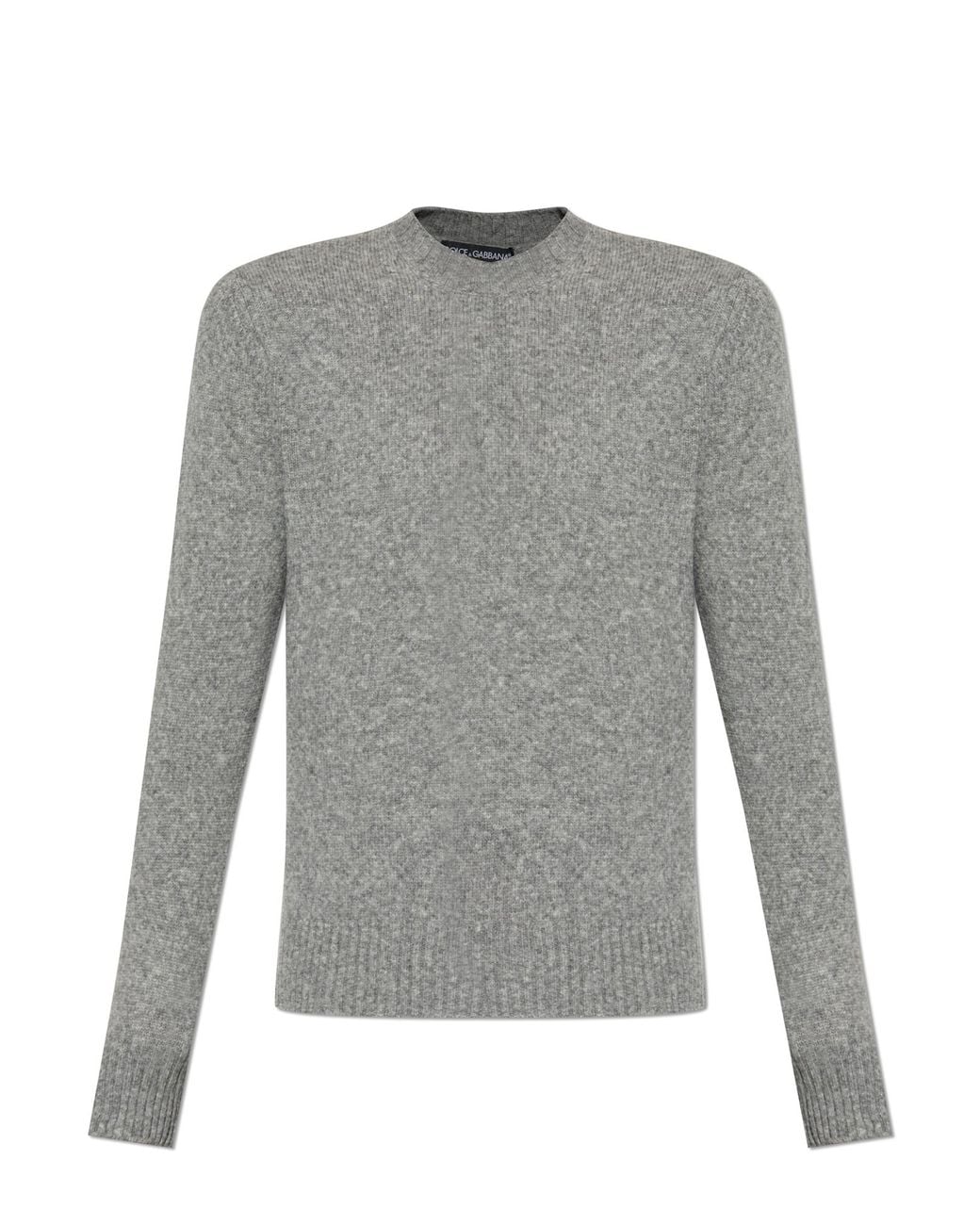 Dolce & Gabbana Gray Sweater With A Crew Neckline for men
