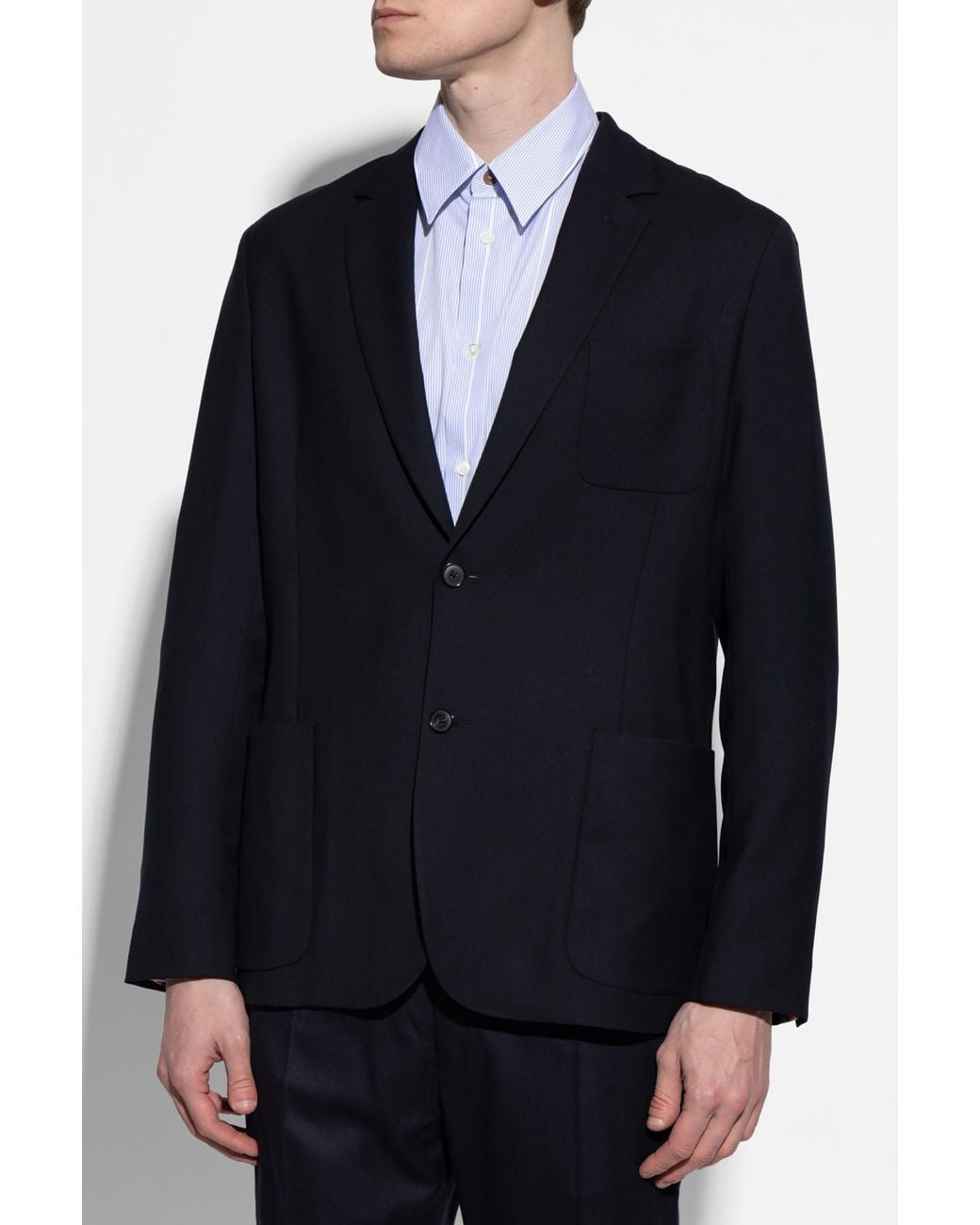 Paul Smith Black Wool Blazer With Pockets for men