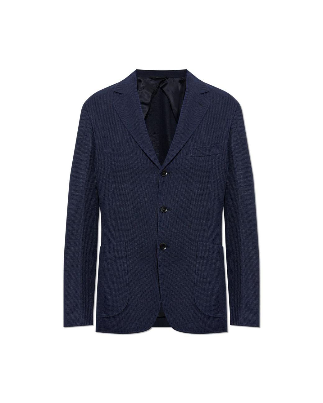 Brioni Blue Blazer With Open Lapels for men