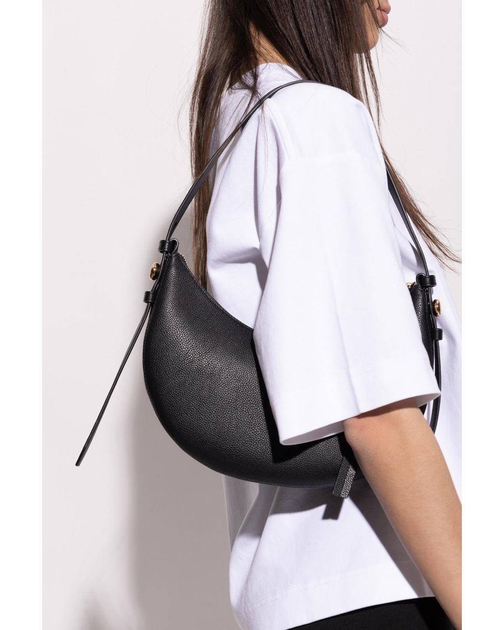 Tory Burch Black 'Romy Half Moon' Shoulder Bag