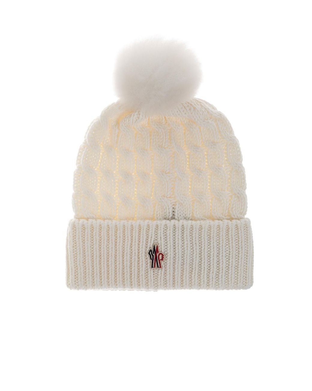 Moncler White Après-Ski Wool Beanie