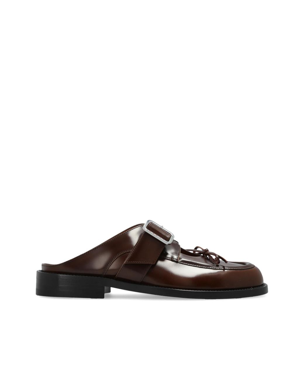 Marni Brown Leather Slides
