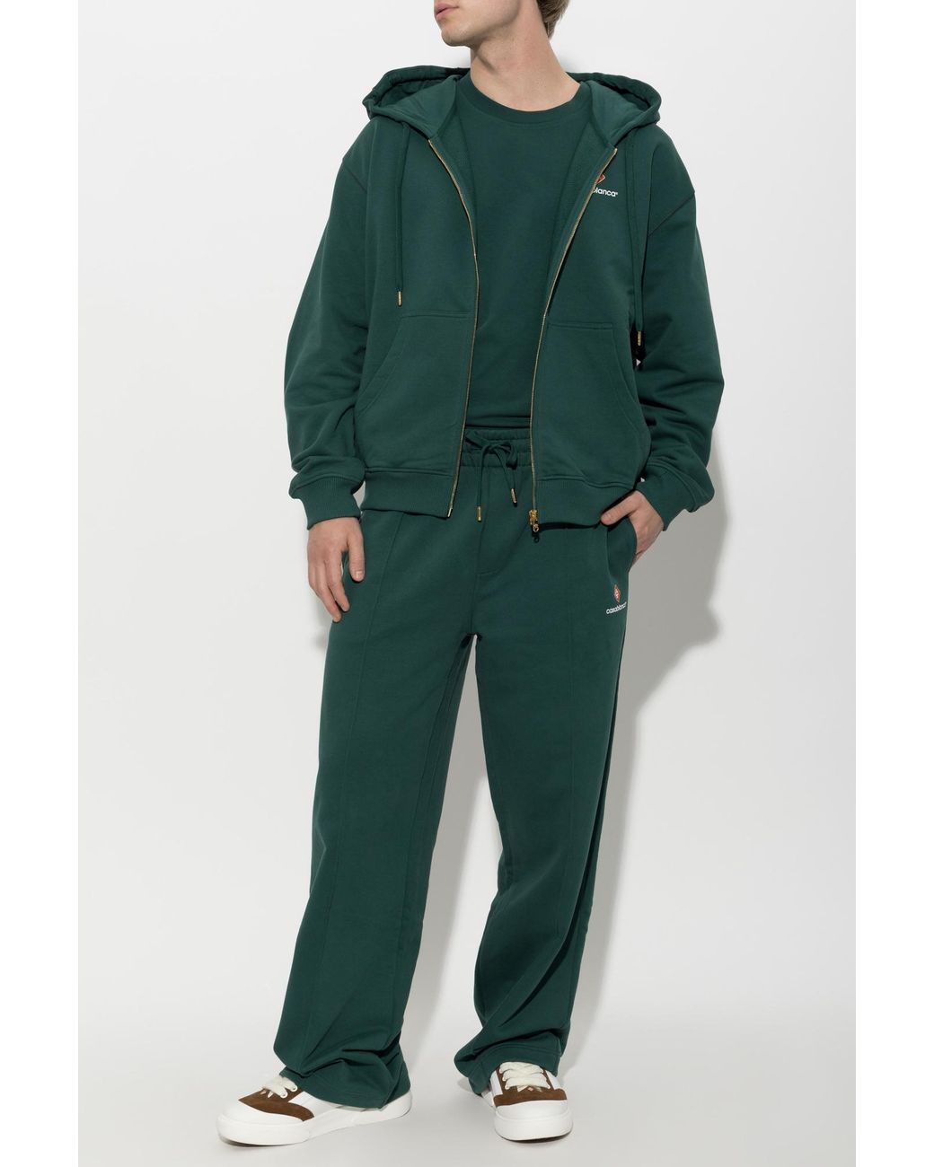 Casablanca Green Sweatpants With Straight-Leg Cut for men