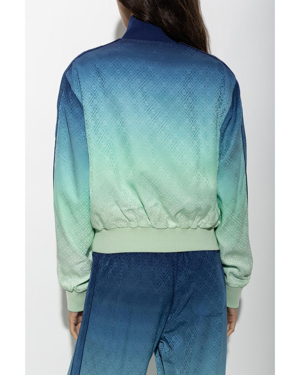 Casablanca Blue Monogram Bomber Jacket