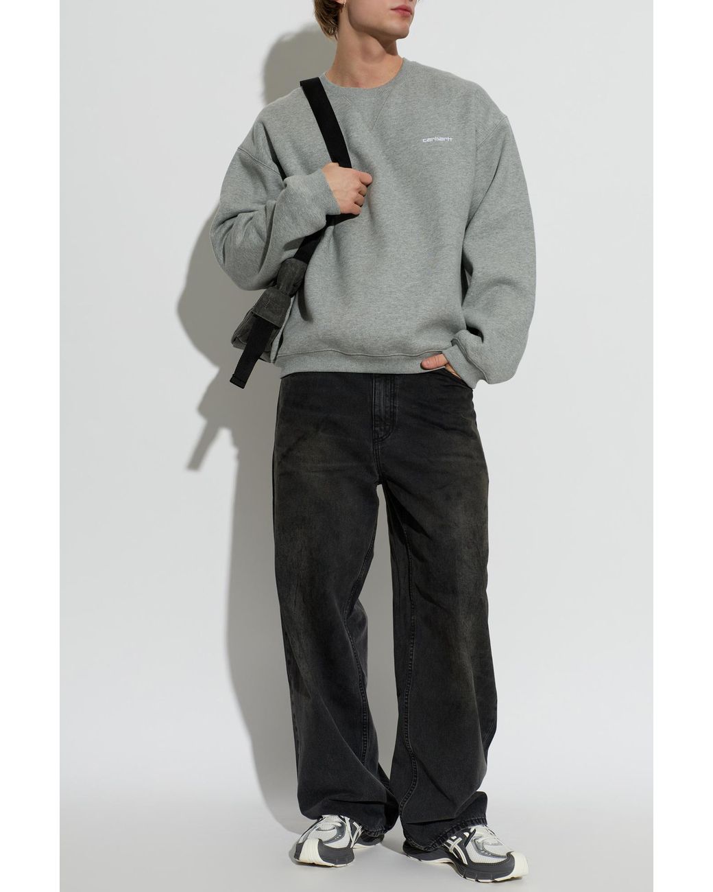 Carhartt Gray Ebbert Crewneck Sweatshirt for men