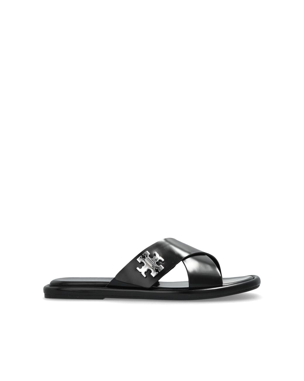Tory Burch Black Slides T-Lock