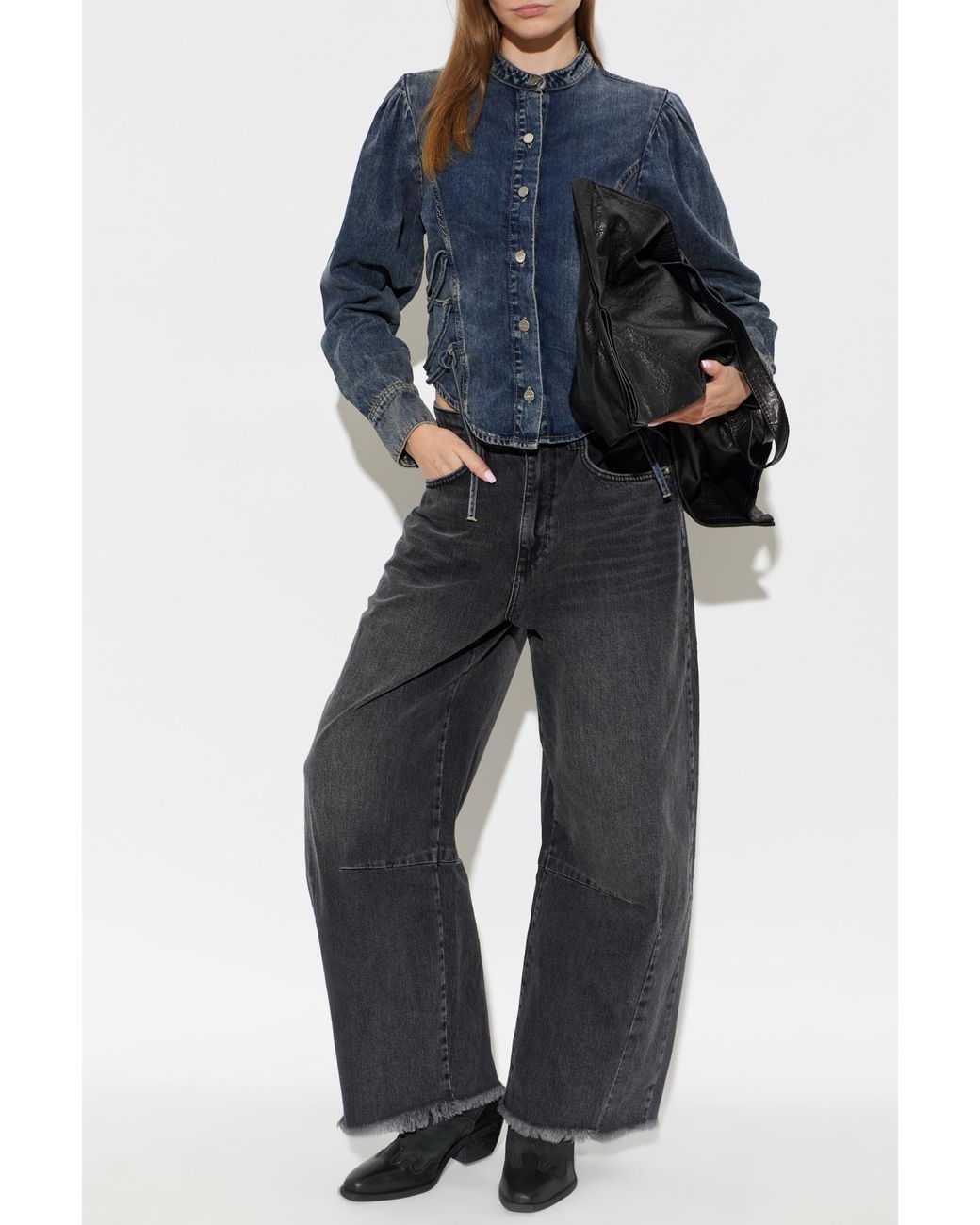 AllSaints Blue Denim Shirt 'Evanna'