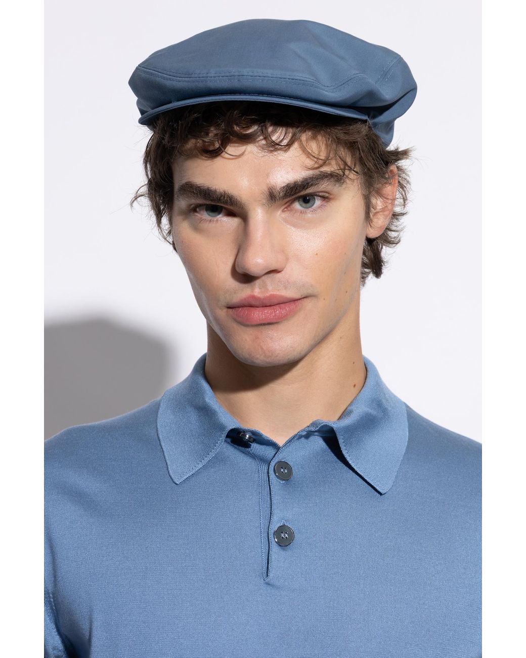 Dolce & Gabbana Blue Wool Flat Cap for men