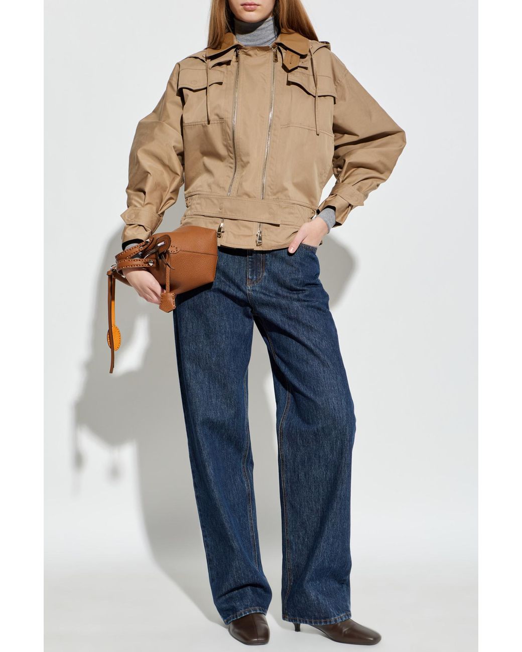 Fendi Blue Hooded Jacket