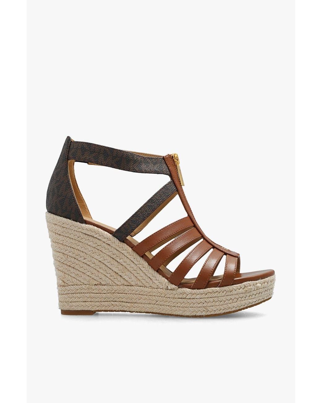 【Michael Kors】☆サンダル☆ Bradley Leather Wedge Sandal Aubrey Cutout Leather Wedge Sandal | Michael Kors [US]
