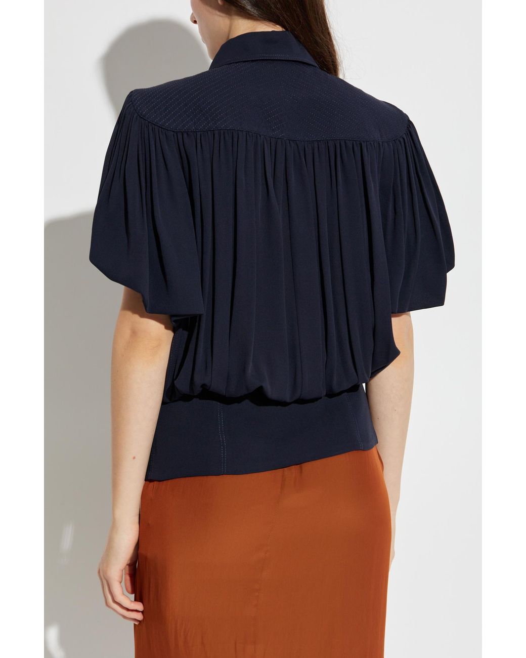 Lanvin Blue Silk Shirt