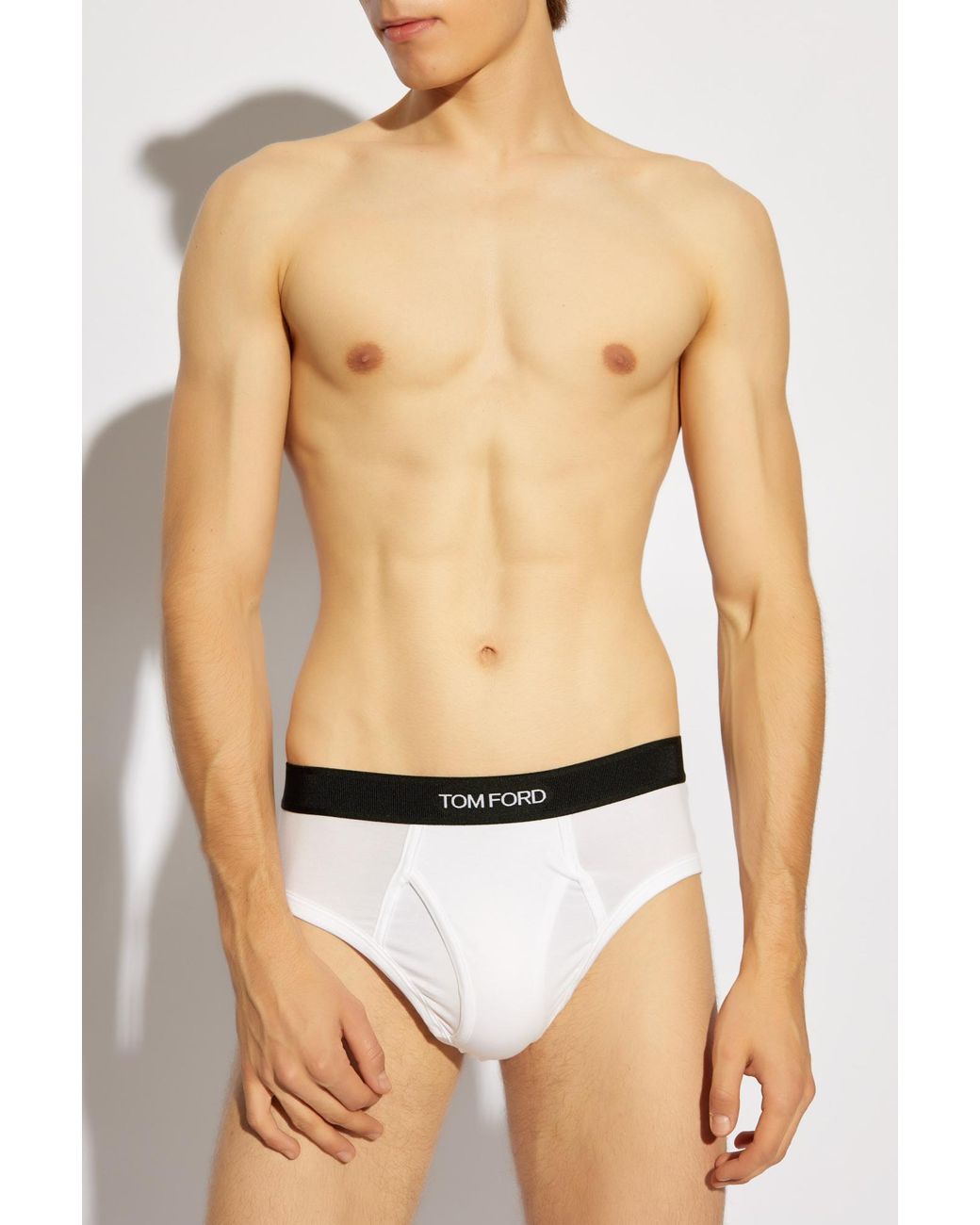 Tom Ford Black Briefs With Logo for men