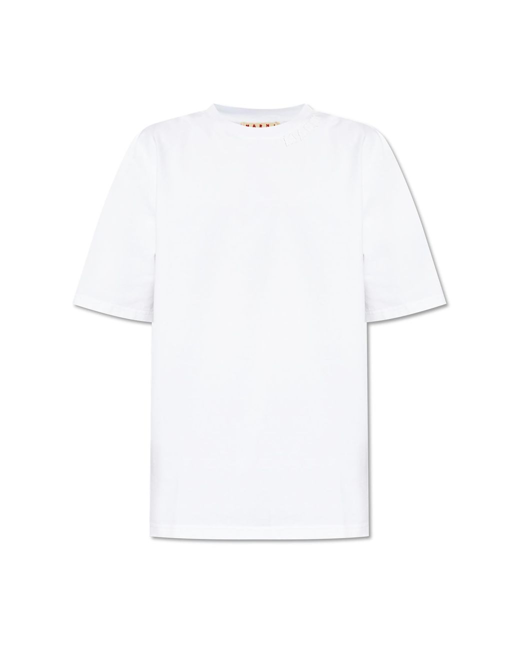 Marni White T-Shirt With Logo for men