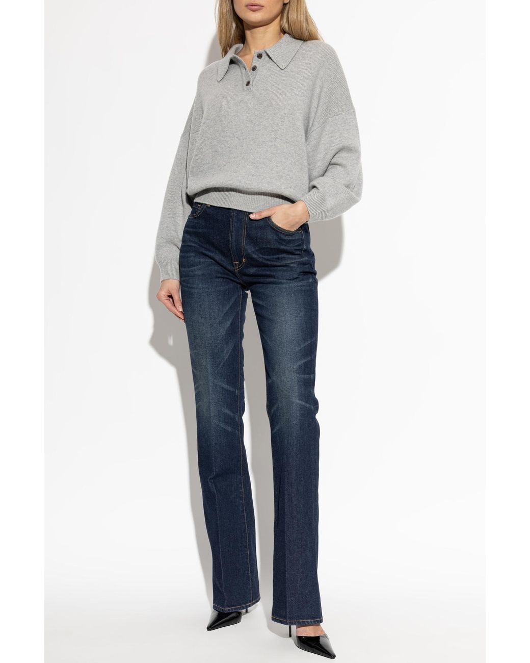 Tom Ford Blue Jeans With Abrasions