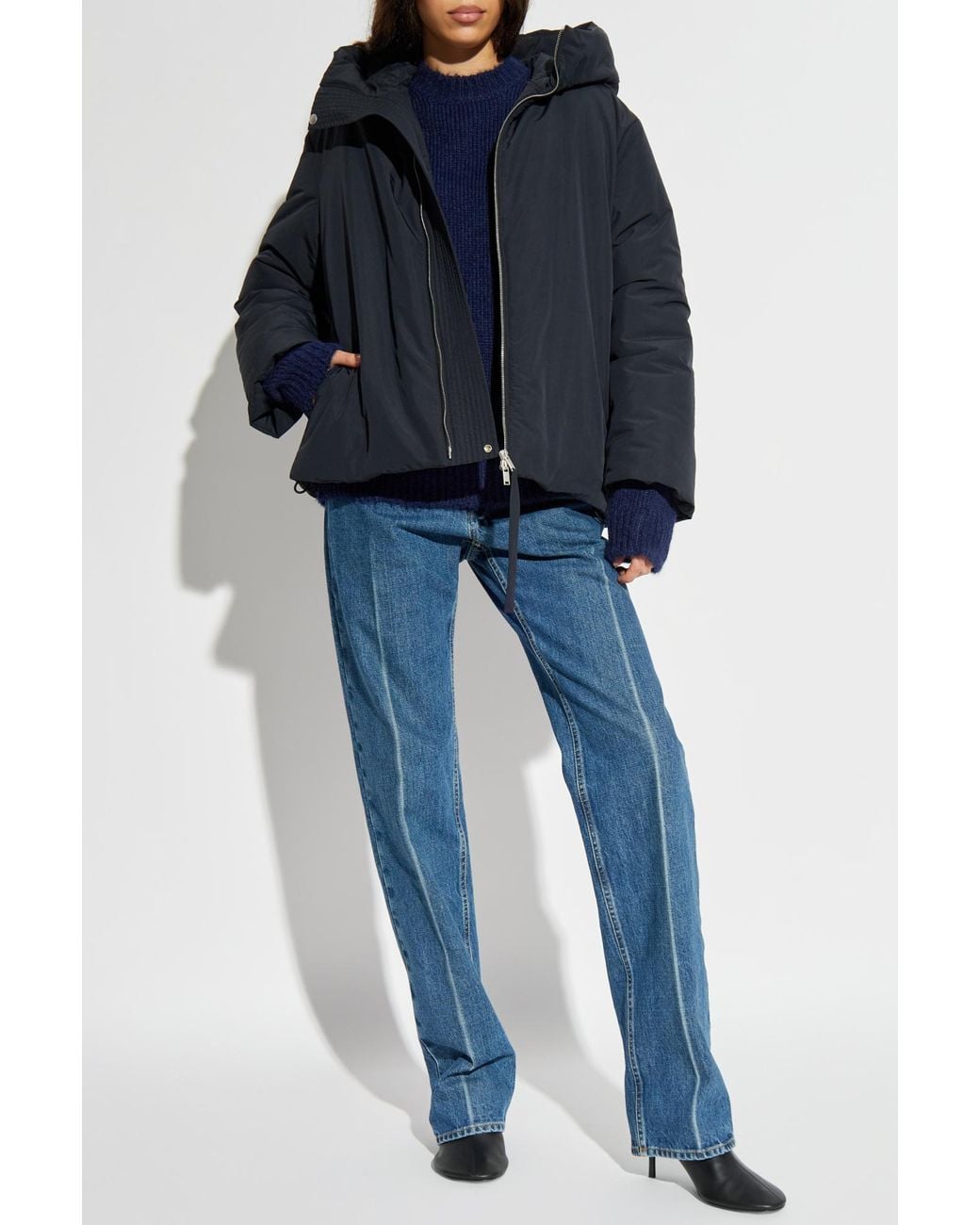 Jil Sander Blue Crew Neck Sweater