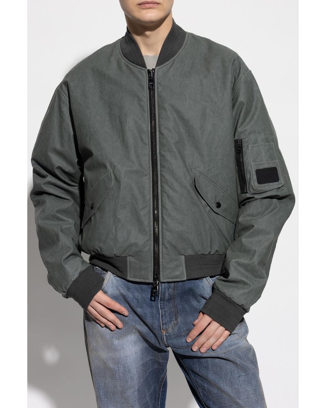 Dolce & Gabbana Gray Linen Jacket for men