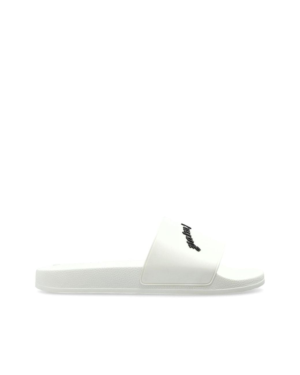 Palm Angels White Logo Slides for men