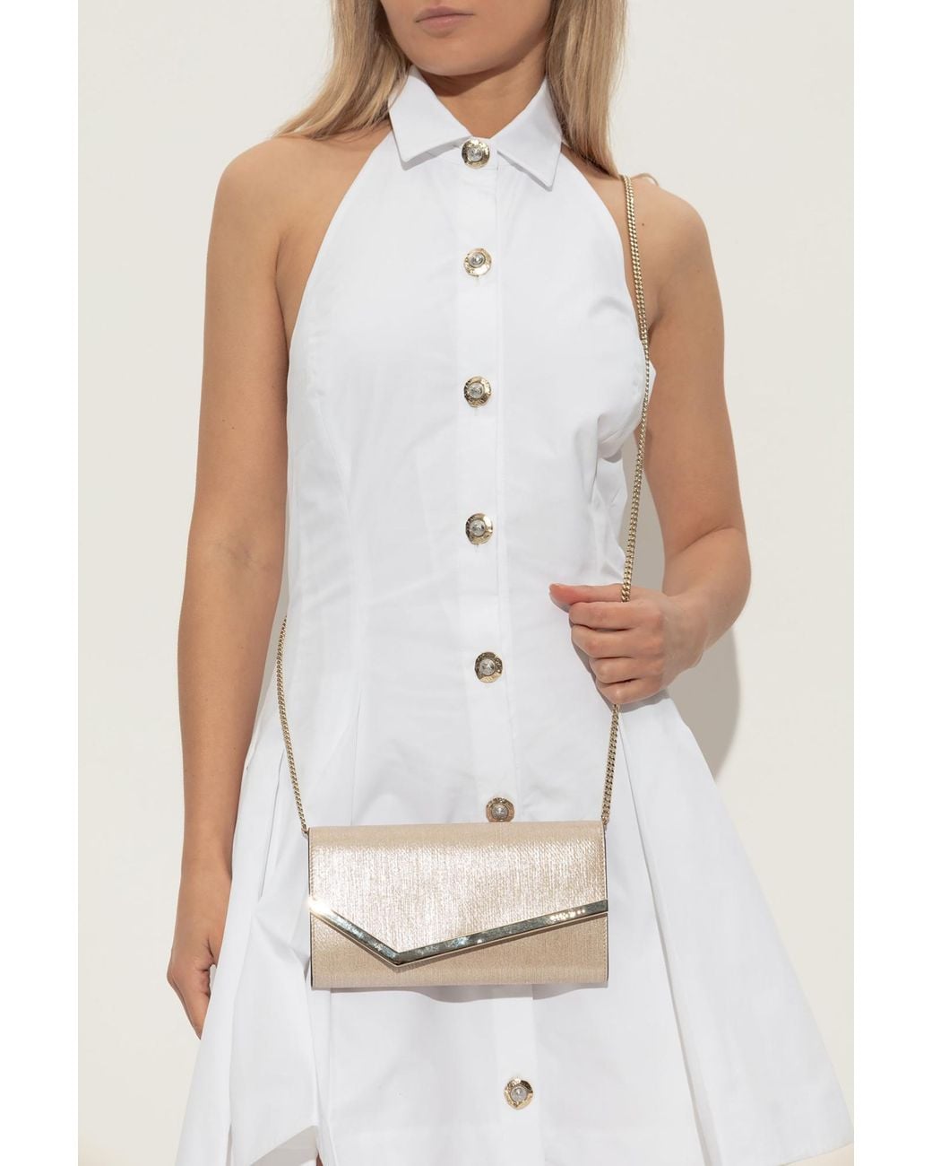Jimmy Choo Natural Clutch Bag 'Emmie'