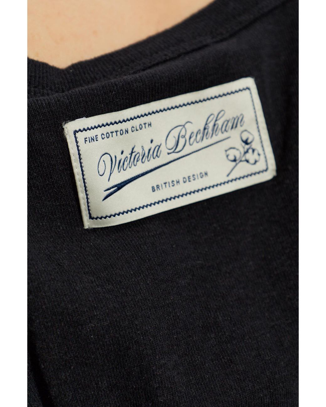 Victoria Beckham Black Top With Draping