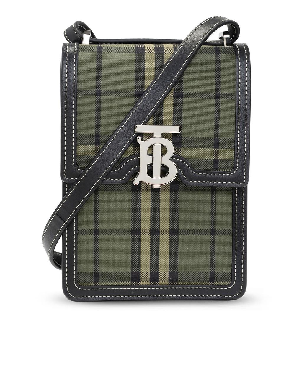 Burberry Checked Shoulder Bag in Blue for Men | Lyst