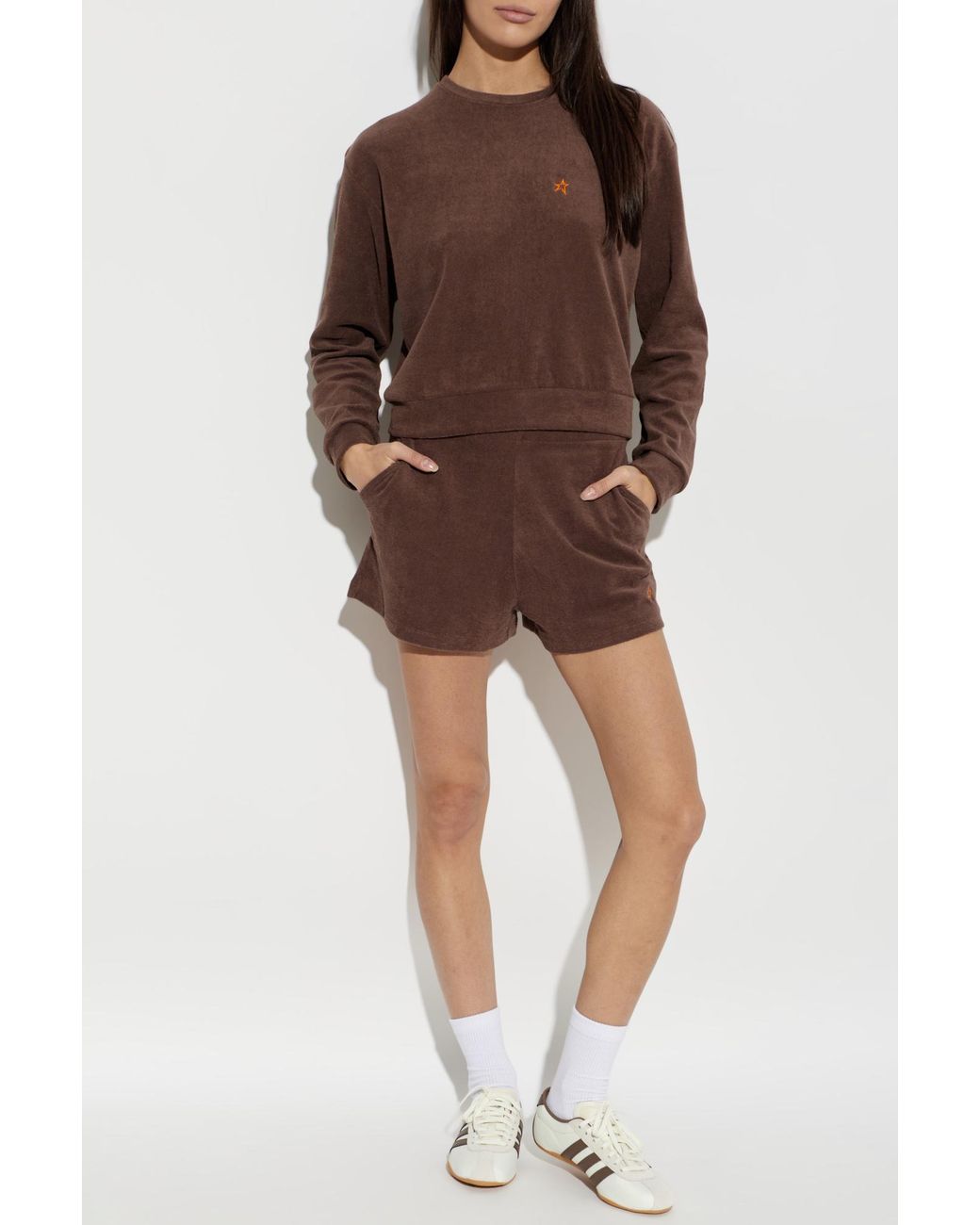 Perfect Moment Brown Cotton Terry Sweatshirt