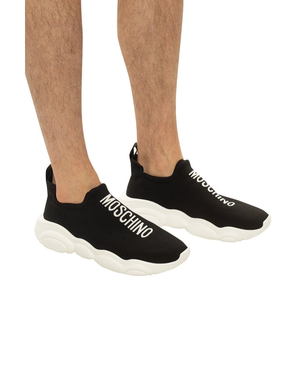 Moschino Sock Sneakers With Logo in Black for Men Lyst